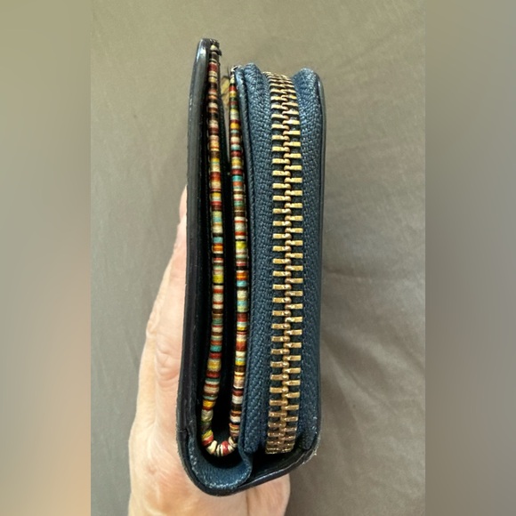 GUC Paul Smith Navy Blue Zip Wallet - Picture 4 of 7